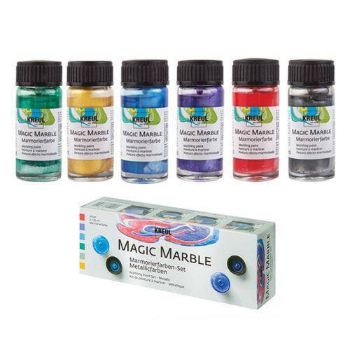 Magic Marble Paint Metallic Pack of 6