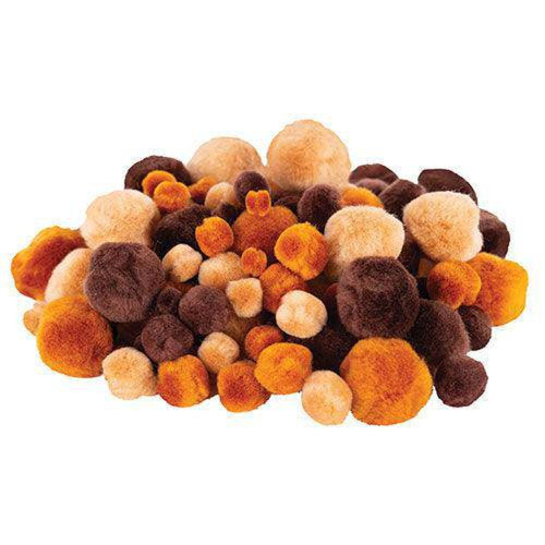 Pom Poms 55g Earth Tones