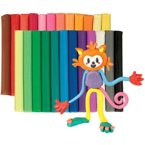 PlastiPlay Coloured Clay Pack of 24