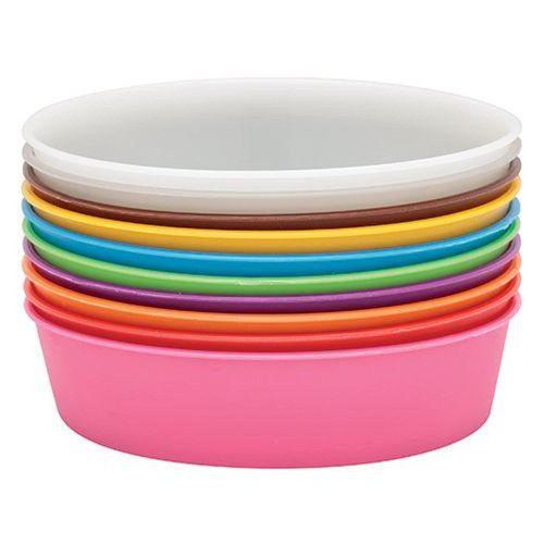 Plastic Painting and Sorting Bowls Coloured Pack of 10