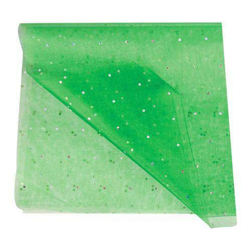 Poly Organza 10m Roll - Green Diamond