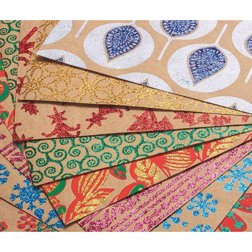 Glitter Christmas Paper Pack of 40