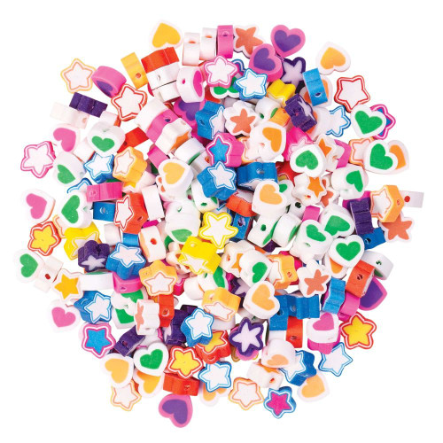 Beads Hearts and Stars Mix 100g