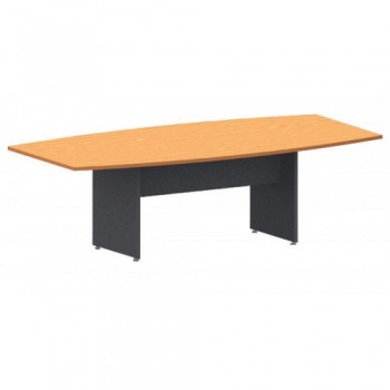 FOI BOARDROOM TABLE H BASE White/Ironstone 2400x1200x720mm