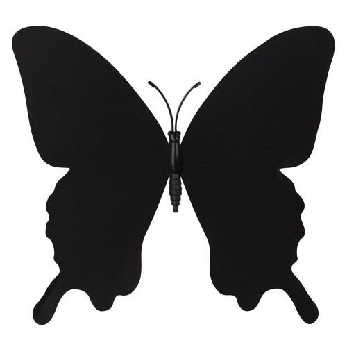 Plastic Butterflies Black / White 12cm 20s
