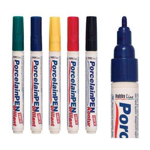 Kreul Porcelain Markers Pack of 5 - Assorted