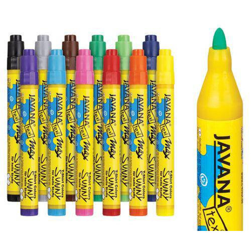 Textile Markers Coloured Pack of 12