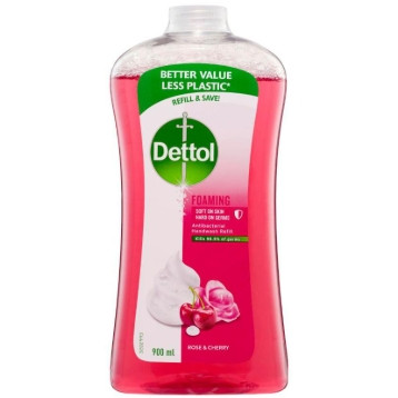 DETTOL FOAM HAND WASH Refill Rose & Cherry/Lime & Orange Blossom 900ml