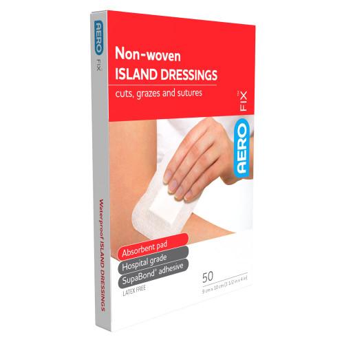 AEROFIX Non-Woven Island Dressing 9 x 10cm, Box of 5