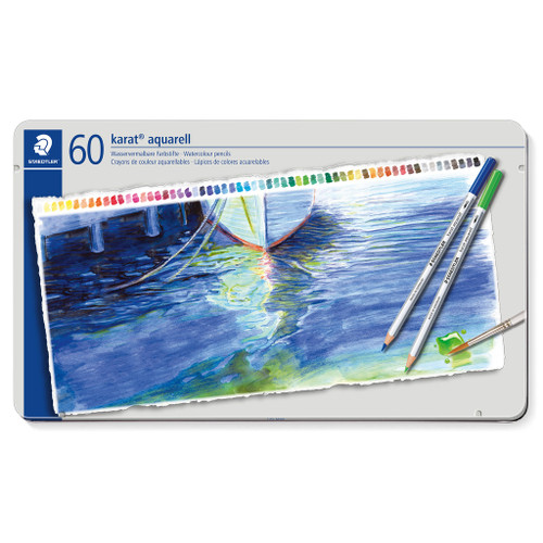Staedtler 125 Karat Aquarell Watercolour Pencils - Assorted Tin of 60