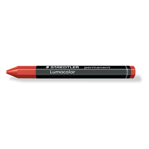 Staedtler 236 Lumocolor Permanent Omnigraph Crayon - Red, Each