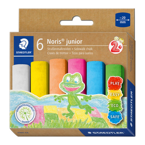 Staedtler 2365 Noris Junior Sidewalk Chalk, Pack of 6