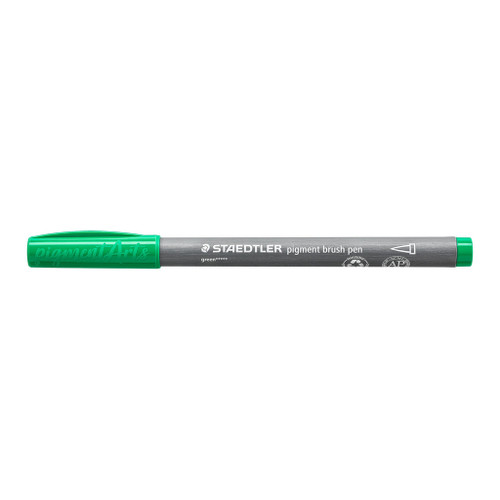 Staedtler 371 Pigment Brush Pen - Green, Each