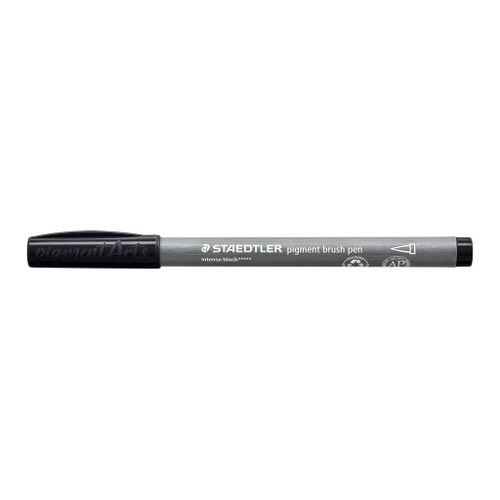 Staedtler 371 Pigment Brush Pen - Intense Black, Each
