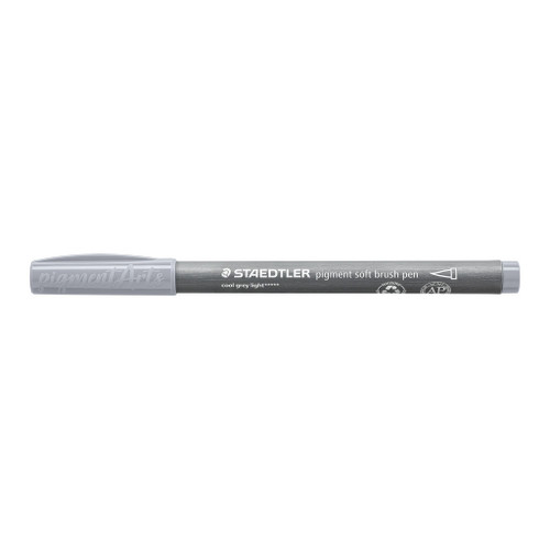 Staedtler 372 Pigment Soft Brush Pen - Cool Grey Light, Each
