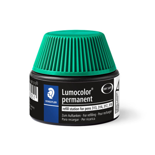 Staedtler 487 Lumocolor Refill Pot Universal 15mL - Green, Each