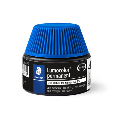 Staedtler 488 Lumocolor Refill Pot Permanent 30mL - Blue, Each