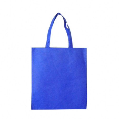 ROYAL BLUE NON WOVEN BAG WITH NO GUSSET 80GSM POLYPROPYLENE LONG SHOULDER HANDLES 38CMX42CM