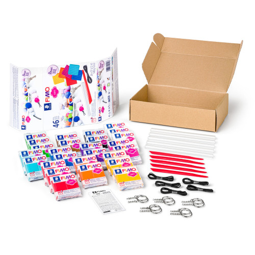 FIMO 8023 Soft XXL Set (Includes 26 x 57g Blocks, 10 x Tools, 4 Elastic Cords)