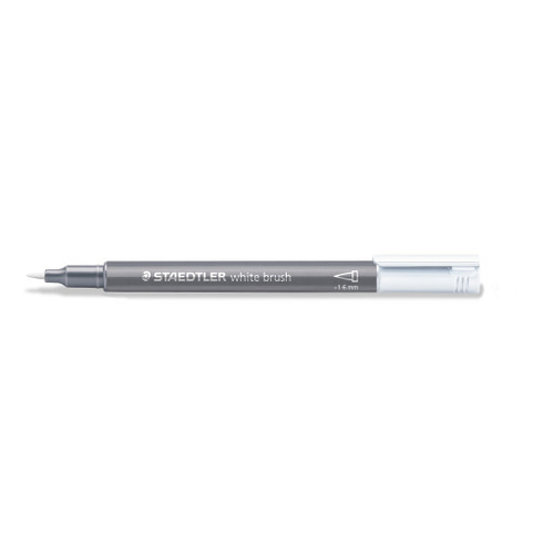 Staedtler 8321 Metallic Brush Marker - White, Each