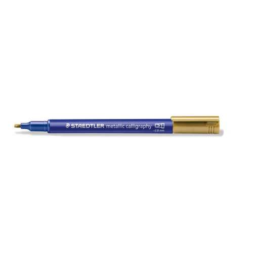 Staedtler 8325 Metallic Calligraphy Marker - Gold, Each