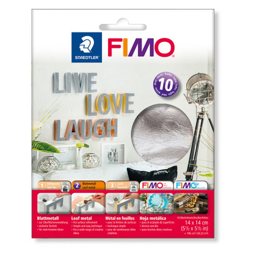 FIMO 8781 Leaf Metal - Silver, Pack of 10