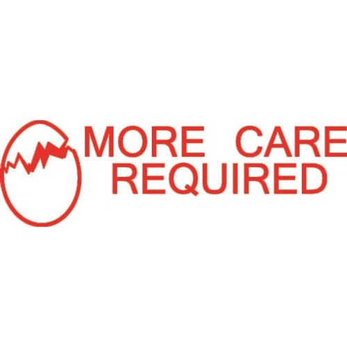 Shiny Teacher Stamp - More Care Required - Red