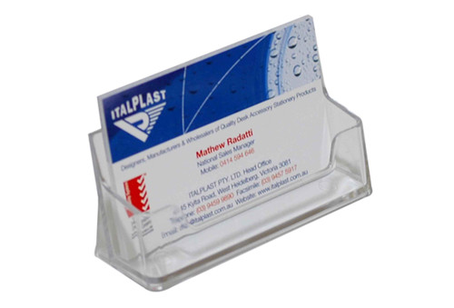ITALPLAST Business Card Holder - Single - Clear, Each