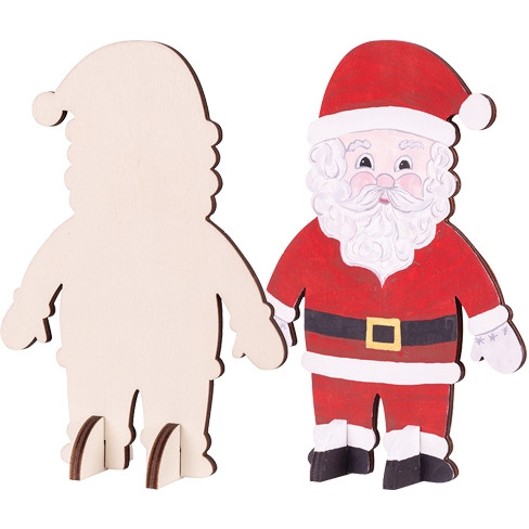 Wooden Standing Santa 10s
