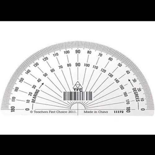 180 Degree Protractor Basic Class Set of 30