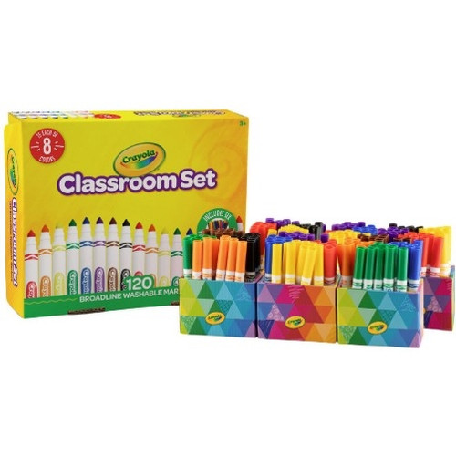 Crayola Broadline Washable Markers, Classroom Pack of 120