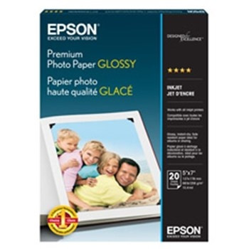 EPSON PREMIUM PHOTO PAPER GLOSSY 5X7 INCHES 20 SHEETS (C13S041464)