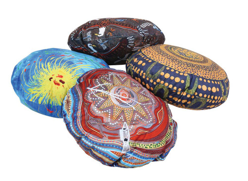 Aboriginal Round Cushions - 60cm Diameter- Set of 4
