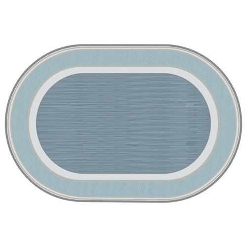 Blue Oval Carpet - 274 x 183cm
