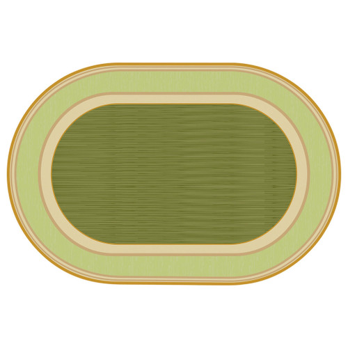 Green Oval Carpet - 274 x 183cm