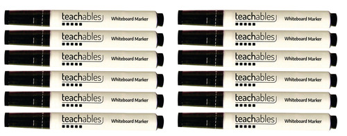 Teachables Whiteboard Marker Bullet - Black, Each