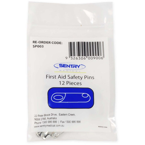 Safety Pins Assorted Sizes (12pc)
