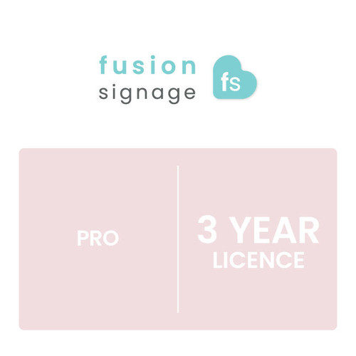 Fusion Signage Pro 3 Year Licence