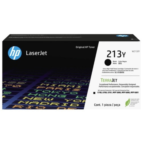 HP #213Y Extra High Yield Original Black Laserjet Toner Cartridge W2130Y 18K Suits HP Color LaserJet 5700/ 6700/ 6701, X55745 / MFP 5700/ MFP 5800/ MFFP 6800/ MFP 6801/ MFP X58045