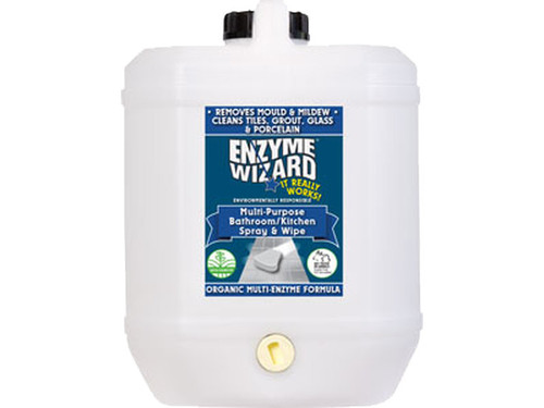 Enzyme Wizard Multi-Purpose Bathroom/Kitchen Spray and Wipe - 10L, Each