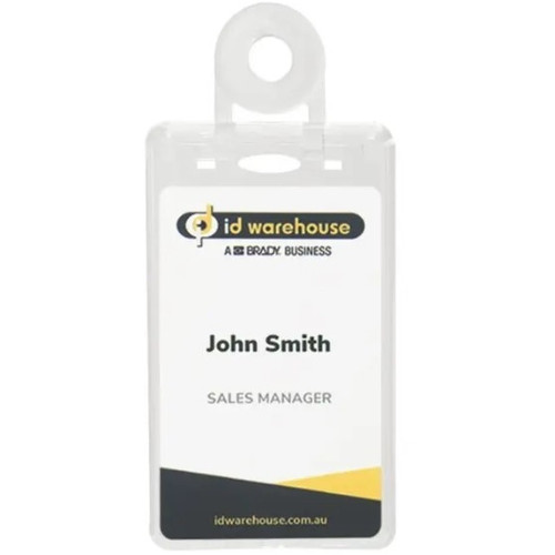 Rigid Non Permanent Lockable Card Holder - Portrait (Standard Size), Pack of 10