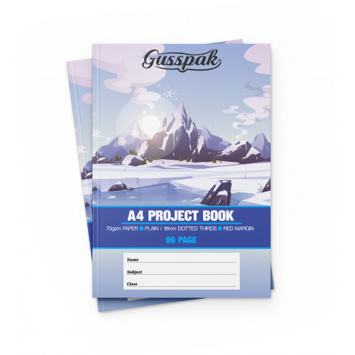 Gusspak A4 Project Book Plain / 18mm Dotted Thirds 70gsm 96pg