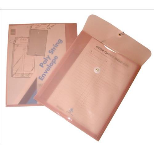 COLBY POLY STRING ENVELOPE 155A CINNAMON 315mm (H) x 260mm (W) x 30mm Gusset