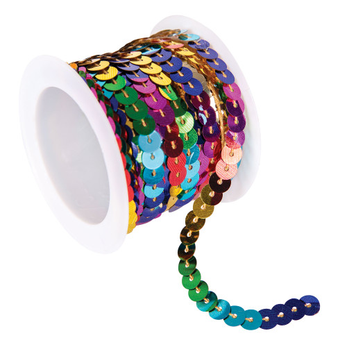Rainbow Sequin String 5mm X 5m