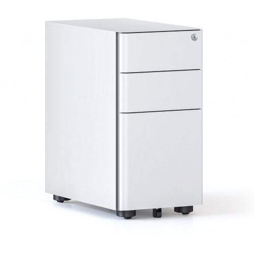 Rapidline Eternity Slimline Mobile Pedestal 300W x 535D x 580mmH 2 Drawer 1 File White China