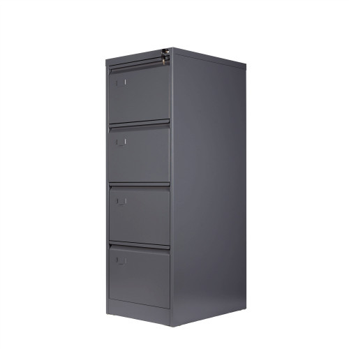 Metal Filing Cabinet – 4 Drawer Black Assembled, Each