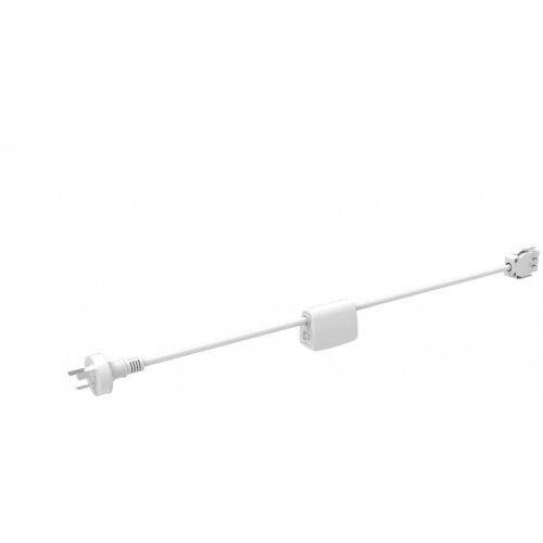 Power Input Main with Overcurrent Protection White 2400mm (with 3 Pin Plug), Each