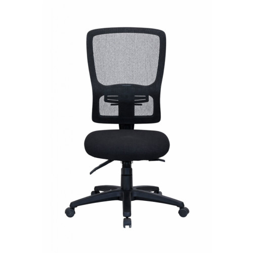 Ergona Medium Back Mesh Task Chair - Black (No Arms), Each