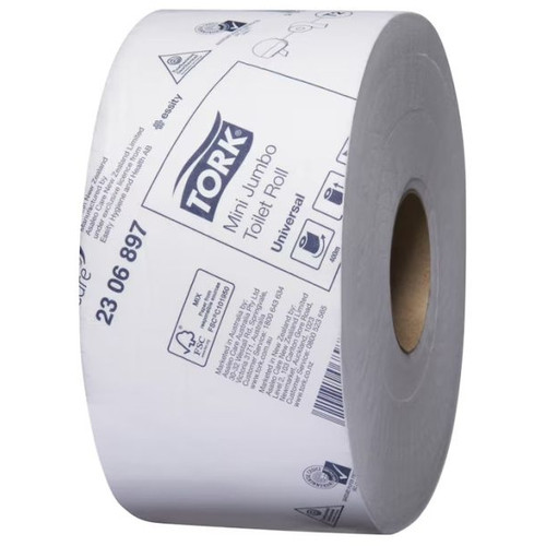 Tork Mini Jumbo Toilet Roll 1ply Universal T2 400m x 12