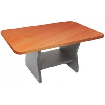 BUDGET COFFEE TABLE 900MM(W) X 600MM(D) X 450MM(H) Cherry Top With Ironestone Base